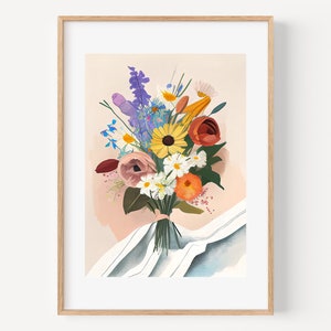 Flower Market Print Boho Wall Art Botanical Wall Art Floral Decor Posters Modern Wall Art Design Poster Flower,  flower art prints
