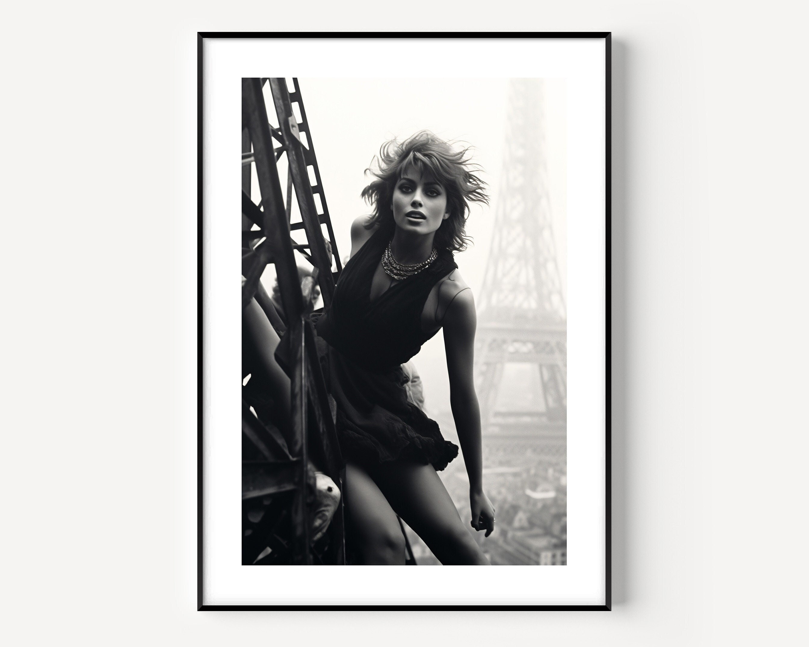 Tina Turner Eiffel Tower Print, Rip Tina Turner, Black And White Wall Art, Vintage Print, Tina Turner, Vintage Prints, Retro Music Poster