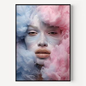 Pop Art Wall Art, Woman Print, Comic Pop Art, Cool Make Up Colorful Style, Home Print Decor, Woman Wall Art, Lip Wall Decor, POP ART Print