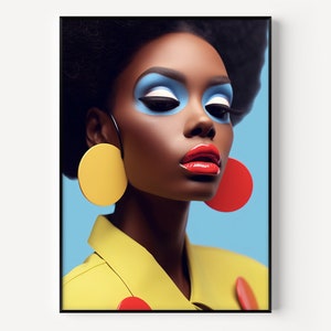 Pop Art Girls, Pop Art Wall Art, Woman Print, Trendy Pop Style, multicolored Print, Woman Wall Art, Artful Feminine Poster, Women Posters