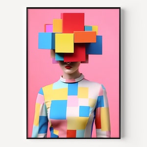 Pop Art Wall Art, Woman Print, Trendy Comic Pop Art Style, multicolored Print Decor, Woman Wall Art, POP ART Print, artful Feminine Poster