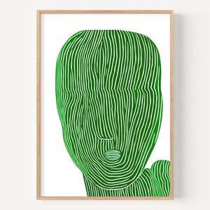 Modern Abstract line Print Abstract People Head Art Print Modern Simple Neutral Painting Simple Abstract Posters Minimalist Modern Posters