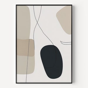 Modern Abstract Print Neutral Abstract Art Modern Simple Neutral Painting Simple Abstract Art Minimalist Brush Strokes Modern Line Drawing