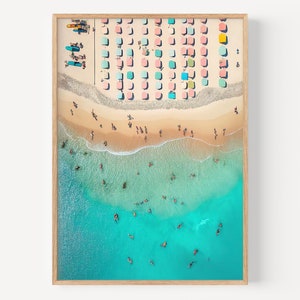 Beach Wall Art  Large Ocean Beach People Wall Art Summer Wall Art Colorful Beach Print Beach Person Gift for Beach House, Kitchen Decore