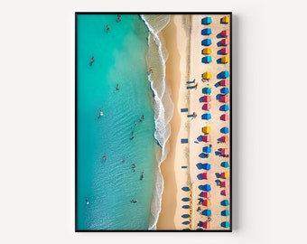 Beach Photography Wall Art Somme Beach Print Large Ocean Beach Wall Art People on the Beach for Vacation Summer Prints Naturism Holiday