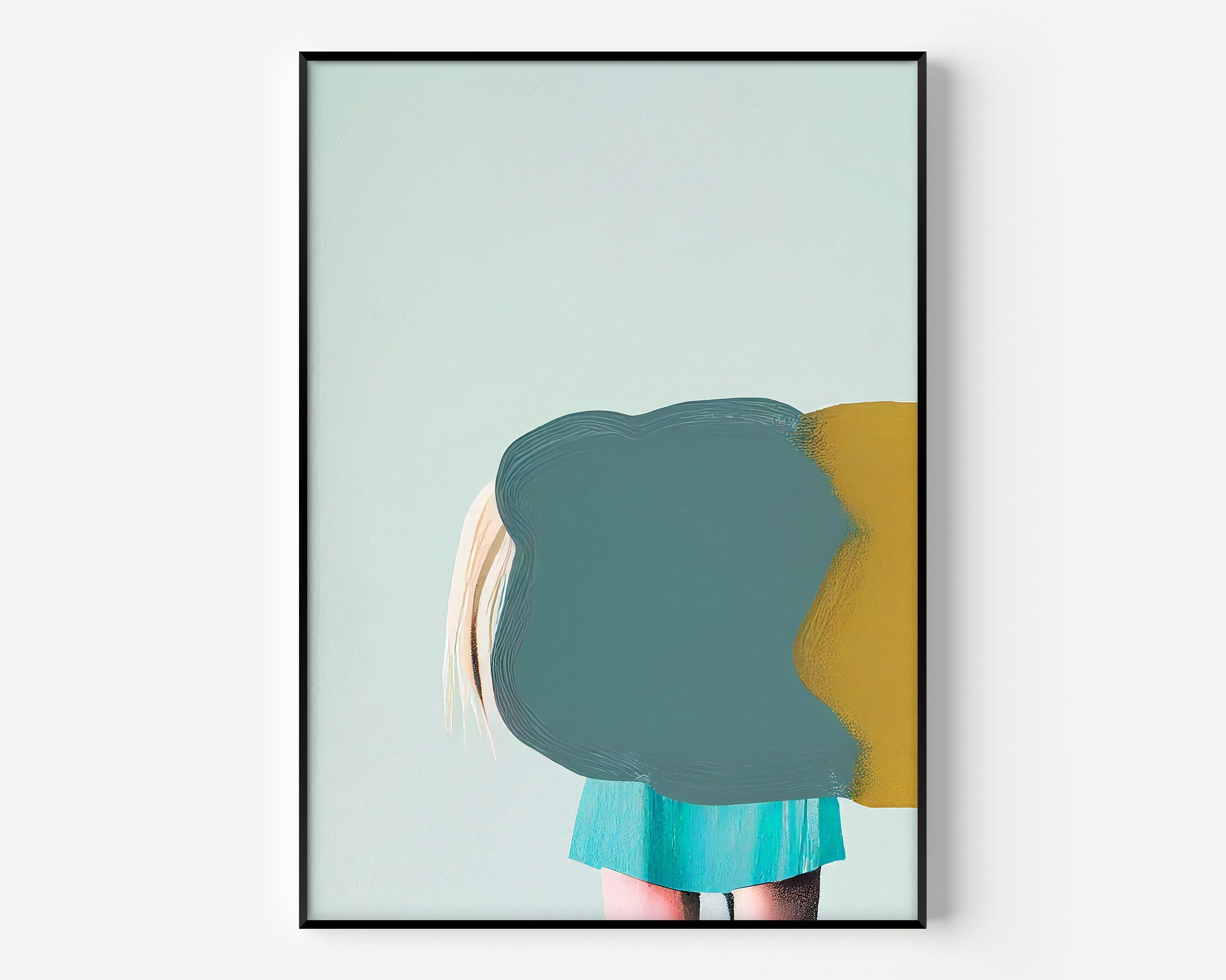 Light Green Turquoise Abstract Wall Art Abstract Printings