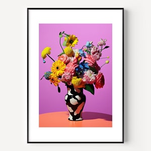 Flower Market Print Boho Wall Art Botanical Wall Art Floral Decor Posters Modern Wall Art Design Poster Flower Market Poster colorful