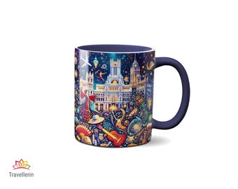 Madrid Spain - Style 2 - 11 oz Coffee Mug - Ceramic