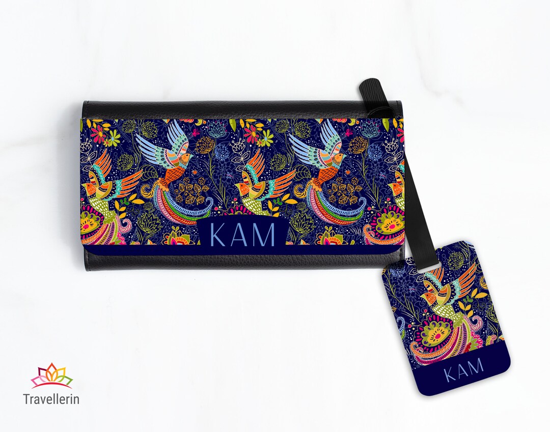 Women's Travel Wallet Personalized Option Asia Etsy
