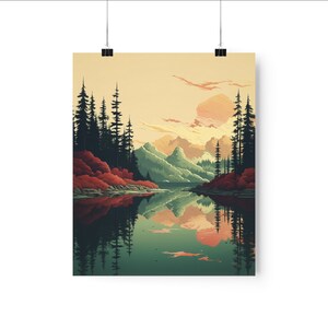 Reflections in the Water Artwork, Printable, Digital Download