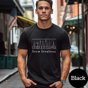 Bonsai T Shirt - Grow Greatness -  Japanese Wabi Sabi Japan Tee tshirt Bonsai Lover Gift Zen Inspirational Bonsai Tools Kits Illustration