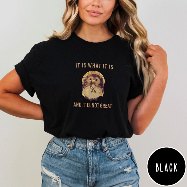Shigaraki Tanuki (Racoon) T Shirt Japanese It Is What It Is and It Is Not Great Racoon Dog Japan Lucky Tanuki Comfort Colors Happy Funny image 4