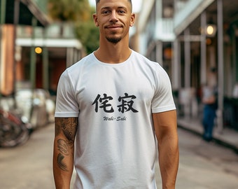 Wabi Sabi in Japanese Kanji Symbol T Shirt for Men Women