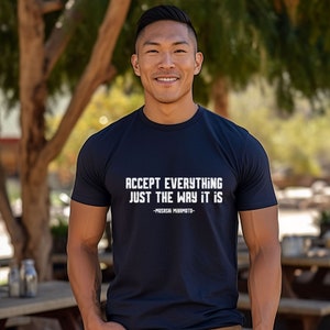 Musashi Quote T Shirt For Men Japanese Samurai Inspirational tShirt Miyamoto Musashi Motivational Line w/Name Reference Dokkodo Precept 01