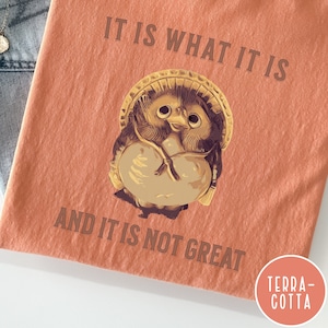 Shigaraki Tanuki (Racoon) T Shirt Japanese It Is What It Is and It Is Not Great Racoon Dog Japan Lucky Tanuki Comfort Colors Happy Funny image 1