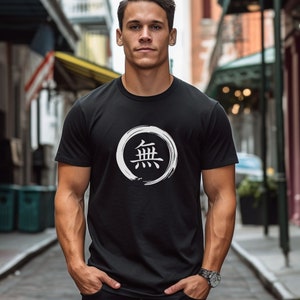 Nothingness - Japanese Zen Kanji T shirt for Men Women, Japanese Zen Circle Enso, Yoga shirt, Meditation, w/t
