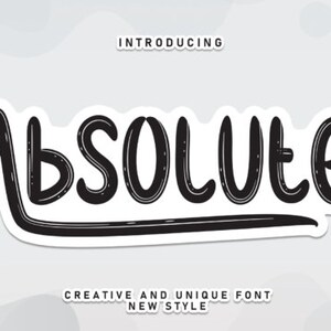 the word absolute is shown in black and white