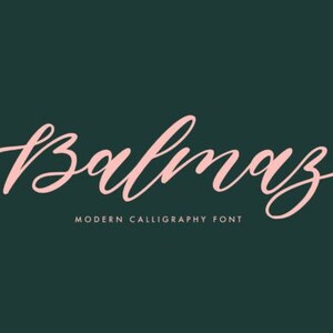 Balmaz Font, Brand Font, Wedding Font, Script Font, Handwritten Font, Cricut Font, Casual Font, Modern Font, Crafts Fonts