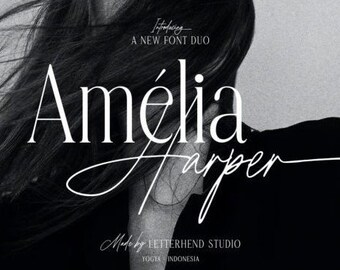 Amelia Harper Font, Elegant Font, Display Font, Chunky Cute Font, Modern Playful Font, Classic Font, Procreate Font,Street Font, Logo Font