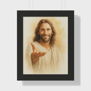 Jesus Reaching Out – LDS Christian Wall Art Print | Spiritual Home Decor | Faith-Inspired Gift