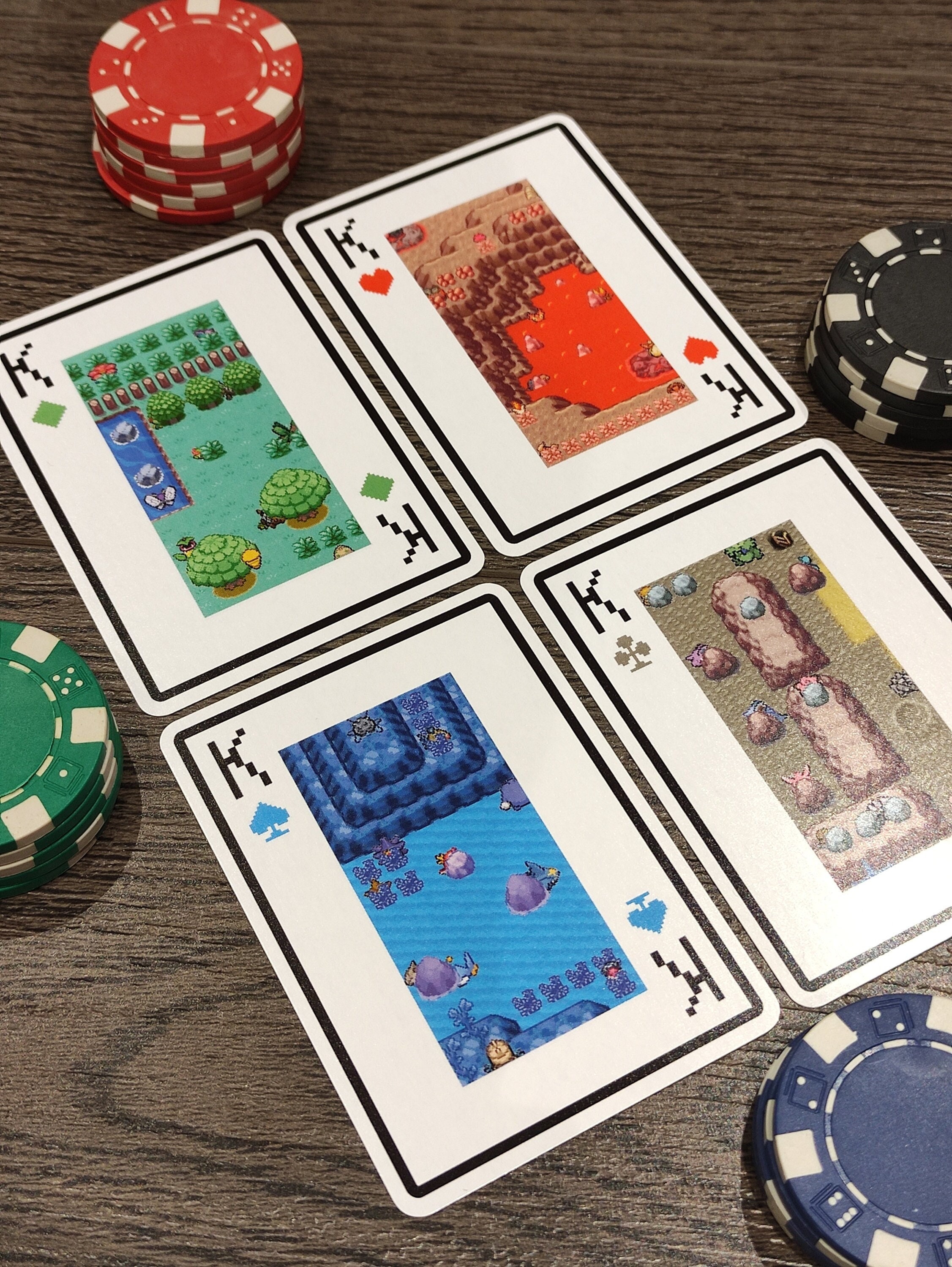 2 Decks Mini Playing Cards, 3 Different Sizes Of Mini Poker Card, Portable  Flexible Mini Game Poker Cards For Travel, Cute Miniature Dollhouse Decorat