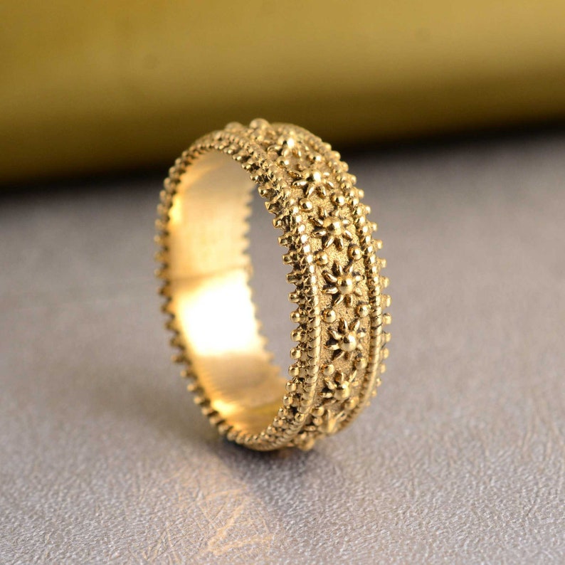 Wide Band Brass Ring: Indian Ethnic Style - Etsy