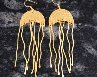 Pendientes colgantes de medusa: joyas de criaturas marinas del océano