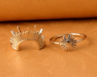 Gold Sunburst Ring: Minimalistischer Schmuck
