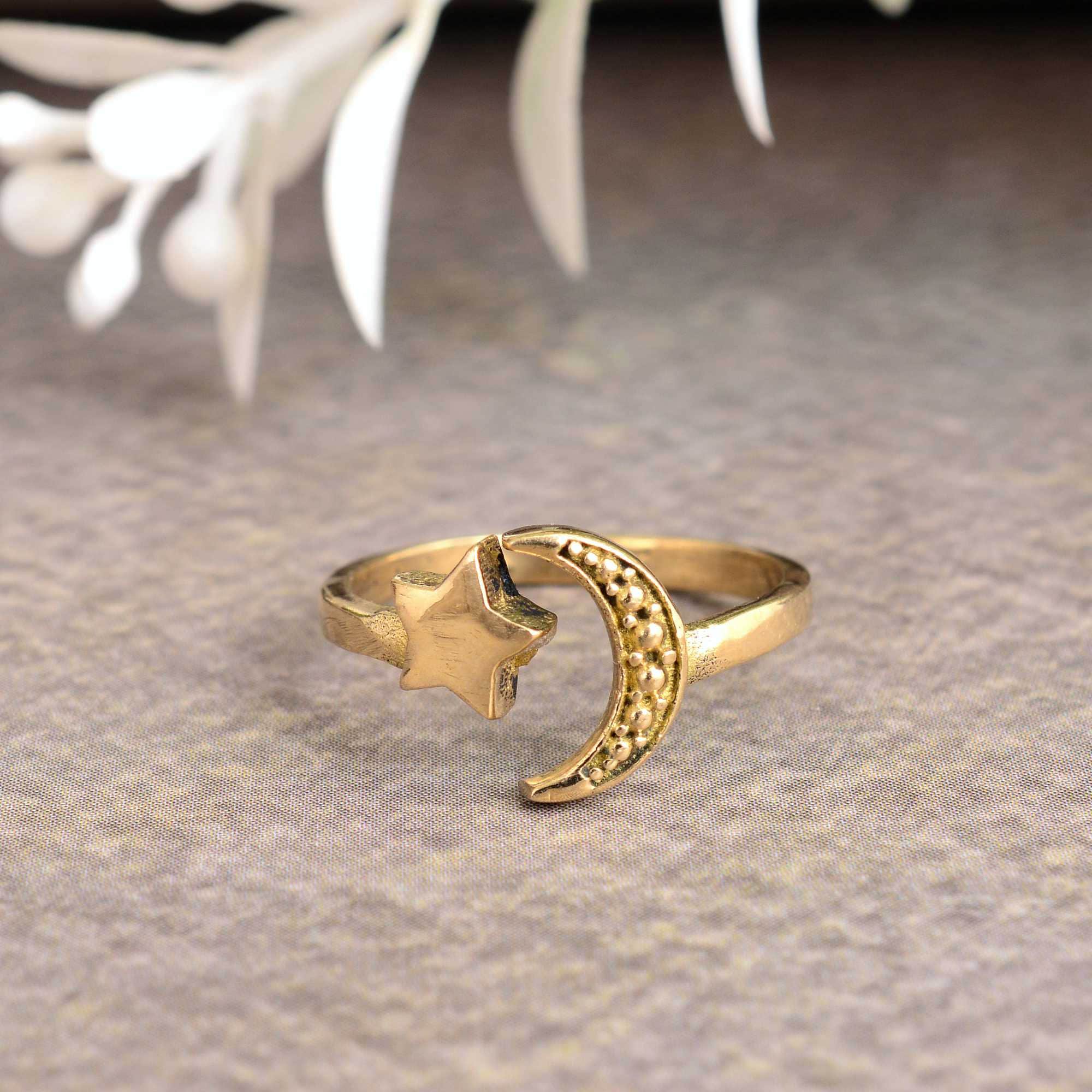 LURE Moon&Star Ring/ムーンアンドスターリング(ゴールド) 14K Gold 