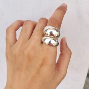 Dome Ring, 925 Sterling Silver Dome Ring for Women, Chunky Dome Ring ...