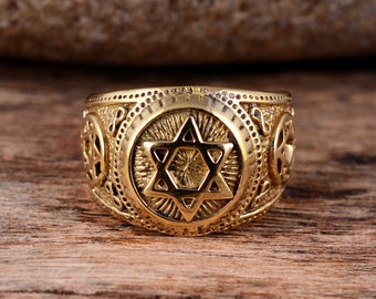 Gold Star of David Ring: Jewish Spiritual Jewelry