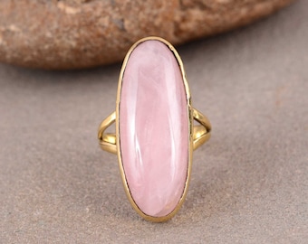 Rose Quartz Ring, Gemstone Ring, Self Love Ring, Pink Quartz Ring, Gemstone Ring, Statement Ring, Gift for Women