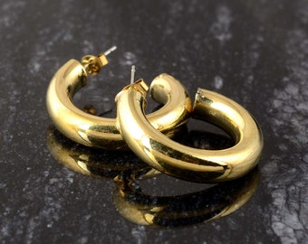 Pendientes de aro gruesos de oro