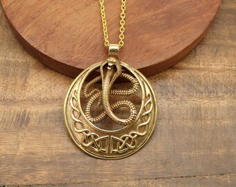 Gold Snake Pendant Necklace Serpent Charm Necklace Serpent Necklace Minimal Necklace Serpent Pendant Snake Jewelry Gift