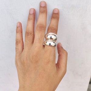 Dome Ring, 925 Sterling Silver Dome Ring for Women, Chunky Dome Ring ...