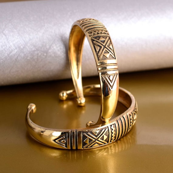 Simple Solid Brass Bracelet , Bangle , Boho , Ethnic , Rustic , Bohemian , Hippie , Gypsy , Jewellery