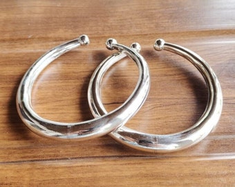 Adjustable Silver Cuff Bangle Bracelet