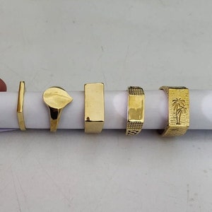 18K ゴールド リング - 薄型メンズ ゴールド バンド リング 18K ゴールド リング - 薄型メンズ ゴールド バンド リング