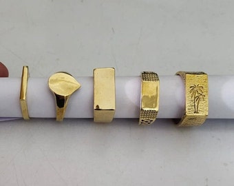 Mens Ring -  Gold Ring Men - Mens Pinky Rings - Signet Ring Men - Gold Signet Ring - Gold Rings for Men - Mens Jewelry