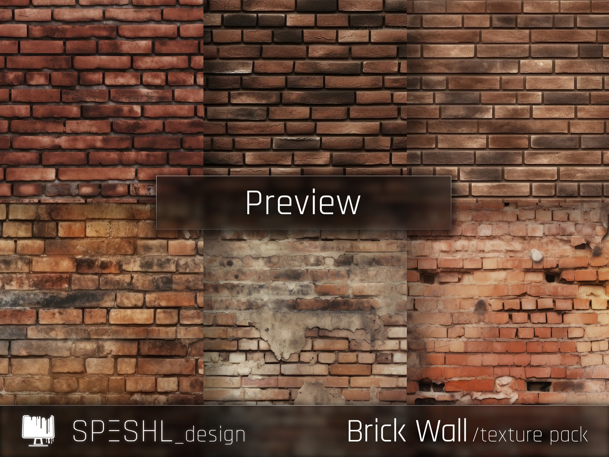 Brick Wall Texture Pack by Speshl_design 12 High Definition Etsy