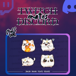 Fluff Ball Twitch/Discord Emote Pack - Animated Emote Pack - Digital Download -