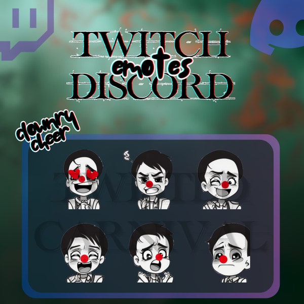 Clownry Cheer Twitch/Discord Emote Pack - High Quality - Digital Download - Commercial Use