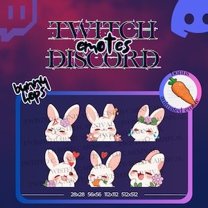 Bunny Hops Twitch/Discord Emote Pack - Extra Animated Emote -  - Digital Download -