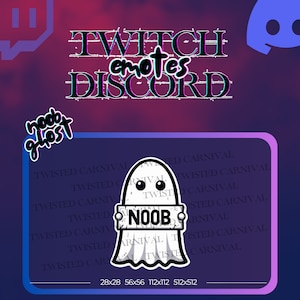 Noob Ghost Twitch/Discord Emote - Animated Emote -  - Digital Download -