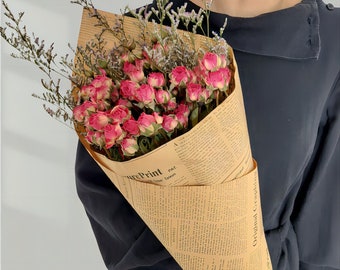 35 small rose bouquet, dried rose bouquet, dried flower bouquet natural rose bouquet, dried roses, natural dried rose plant