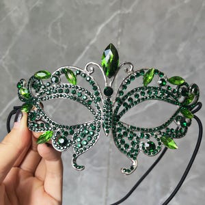 Carnival crystal mask | Venetian style | luxury party mask | wedding masquerade | sparkling rhinestone decoration - gift for him