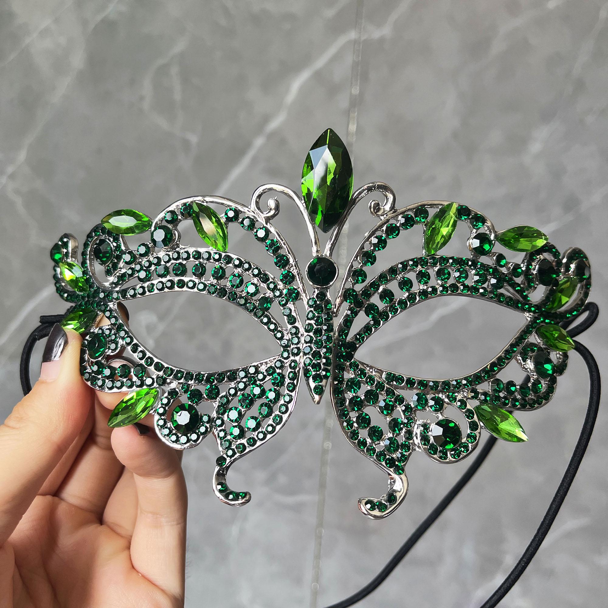 Paar-Masken Set Für Karneval & Ball - Damenmaske Mit Spitze/Strass & Schlanke Herrenmaske