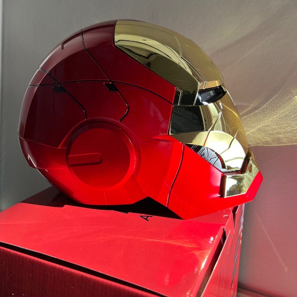 Iron Man Voice Control Helmet - Tony Stark Helmet - Iron Man Helmet - Role Play Movie Prop Replica-Gift for him - Christmas present