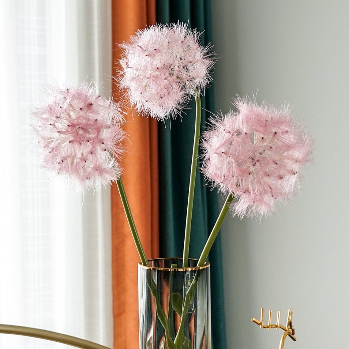 Artificial Dandelions Real Touch Dandelion Flowers Bouquets Etsy