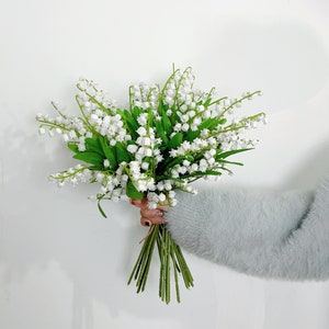 white lily of the valley, lily of the valley, lily of the valley bouquet, lily of the valley stem, wedding bouquet, home decor